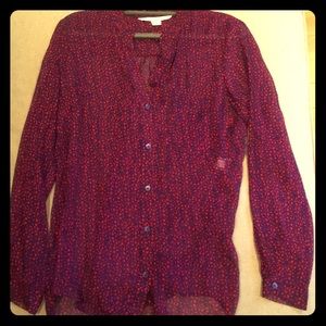 Diane Von Furstenberg Printed Sheer Silk Blouse 4